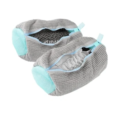 Image de Anlising 2PCS Sac de Lavage Chaussures, à Linge pour Machine Laver Chaussure a Laver, Filet (Gris)