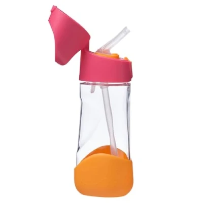 Image de b.box TritanTM Bouteille d&#039;eau et de boisson à prise en main facile couvercle étanche Design moderne cool adapté aux enfants, idéal pour une tasse après gorgée 450 ml (fraise