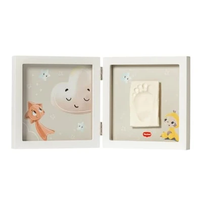 Image de Tiny Love Simple Photo Frame, Empreinte Pied Main Bebe, Kit Argile Souvenir Nouveau né Personnalisé, Testé Dermatologiquement, Cadeau Naissance, Tout en un, Creations, White