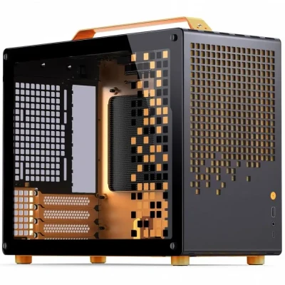 Image de Jonsplus MATX Handle Case Z20 Black Orange