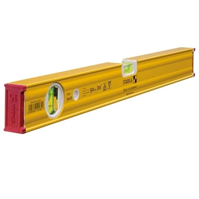 Image de STABILA Niveau à bulle Type 80 AS, 50 cm, profilé alu renforcé, 1 fiole horizontale, verticale, antidérapant intégré, Made in Germany