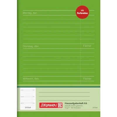 Image de Brunnen Cahier de texte A5 A6, 24 Blatt