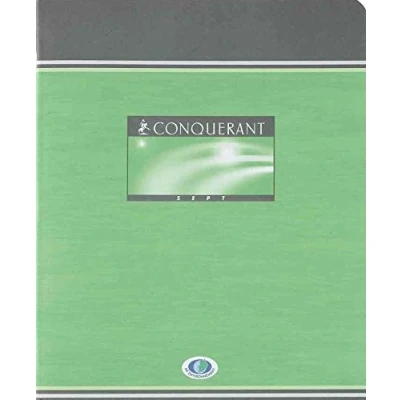 Image de Conquérant 92707 Cahier Sept Piqûre Couverture Offset A4+ Papier Vert