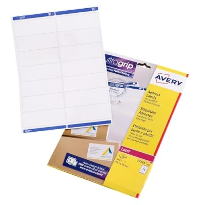 Image de AVERY 560 Étiquettes Adresse Autocollantes Blanches Personnalisables Sans Bourrage Format 99,1 x 38,1 mm Impression Laser