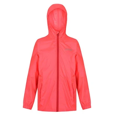 Image de Regatta Ciré Technique et compactable Junior Pack It Jackets Waterproof Shell Enfant Fiery Coral FR: 3XL (Taille Fabricant: 13 YR)