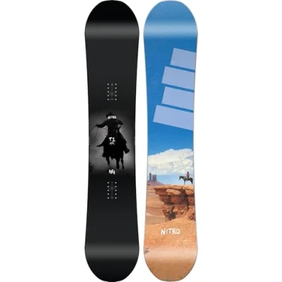 Image de Nitro Snowboards T1 Wide Board &#039;25 pour Homme Freestyleboard Twin, Cam Out Camber, Park, 152 W
