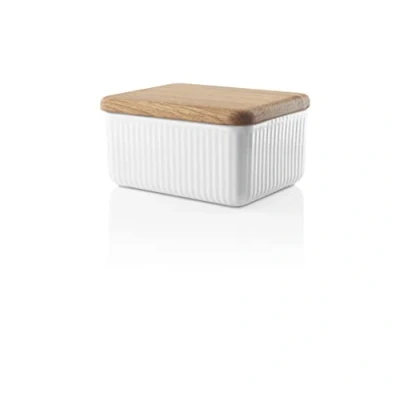 Image de EVA SOLO M198302 Beurre Dish avec Couvercle en chêne Legio Nova, Blanc, m
