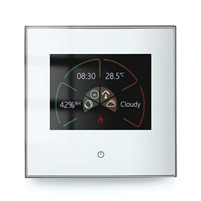 Image de Thermostat Chaudiere Gaz/Eau，Thermostat Connecté Programmable WiFi Filaire Compatible avec Alexa Google Home, Intelligent d’Ambiance Interieur LCD Bouton Tactile