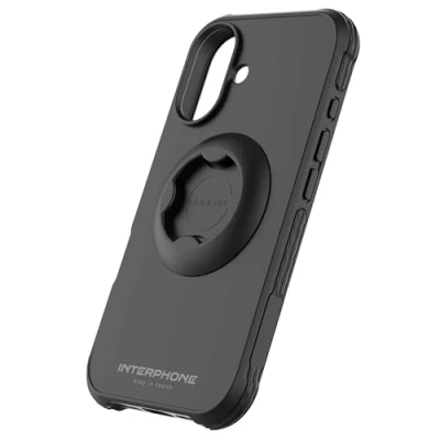 Image de INTERPHONE QUIKLOX Étui Tetraforce pour Apple iPhone 16 Fixations Moto Voiture ou vélo Gamme Coque Support téléphone Portable système modulaire Crochet