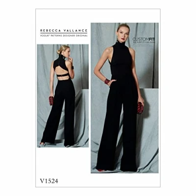 Image de Vogue Patterns 1524 A5 Patrons Jumpsuit Patron de Couture, Multicolore, Tailles 614