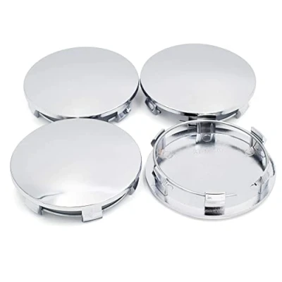 Image de Rhinotuning Lot de 4 Cache moyeux Ø: Front 83mm (3.3&quot;)/ Back 76.4mm (3&quot;) Chrom