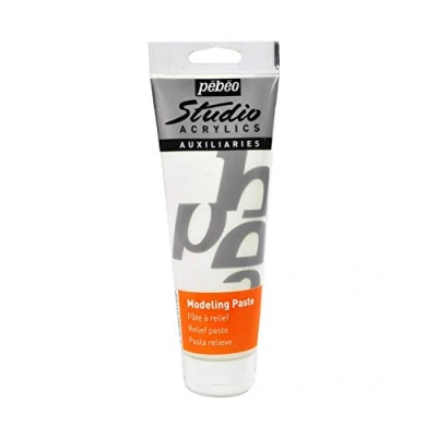 Image de Pébéo Modeling Paste Studio Acrylics Pâte à Reliefs et Empâtements 250 ml Blanc