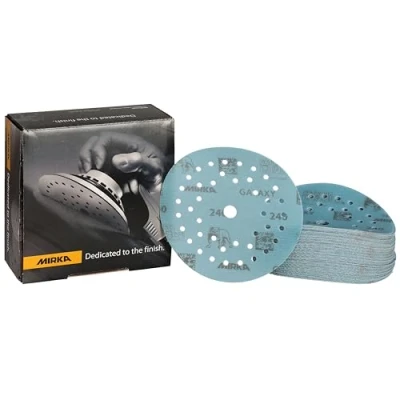 Image de Mirka Galaxy Papier abrasif époxy 125mm autoagrippant grain 240 pour poncer l&#039;époxy, le bois, rivertable / 50 pcs disques abrasifs