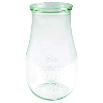 Image de Weck 739 verre à tulipe 2700 ml (réchaud de haute qualité, 1 mache en avec couvercle pour conservation la chaleur, passe au micro ondes, bord rond) Transparent