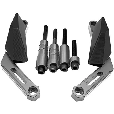 Image de Moto Curseurs de Cadre Crash Pads Coussinets Choc Anti Chute Moteur Protecteur pour MT09 2013 2025 MT 09 Tracer 2014 2020 900 GT 2018 2024 XSR900 2015 Abarth 2017 Gris