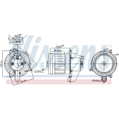 Image de NISSENS 87609 Pulseur d&#039;Air sans régulateur intégré DACIA: SANDERO 2, LOGAN MCV 2