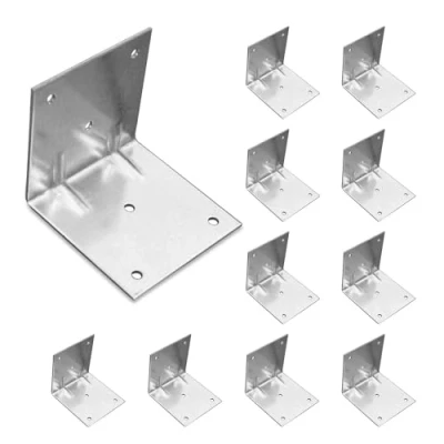 Image de OMIDEAS 10 x Equerre d&#039;assemblage (70 70 2) de Fixation Angle Droit Support en forme L, Équerre 90 Degrés Acier, Coin