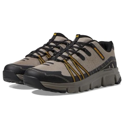 Image de Skechers Homme Summits at Twin Bridges Baskets, Textile synthétique Beige avec Bordure Noire, 39.5 EU