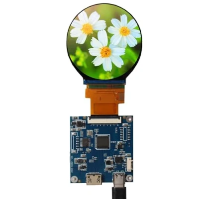 Image de VSDISPLAY Écran LCD rond 480 x IPS MIPI 300 nits, carte contrôleur mini HDMI 40 broches, port d&#039;alimentation micro USB