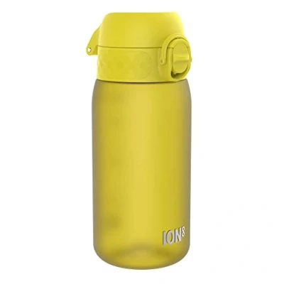 Image de Ion8 Gourde Enfant, 350ml, Anti Fuite, Facile à Ouvrir, Verrouillage Sécurisé, Lavable en Lave Vaisselle, Sans BPA, Poignée de Transport, Nettoyer, Carbone Neutre, Jaune