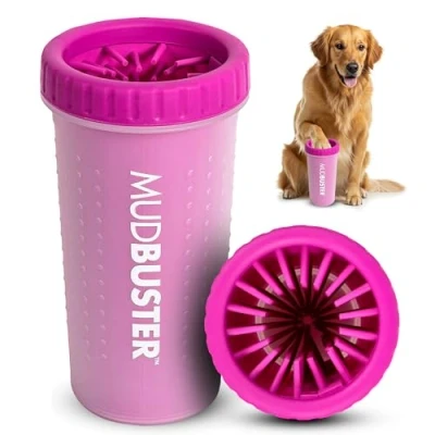 Image de Dexas MudBuster Outil portable de nettoyage pattes chien Fuchsia Taille L