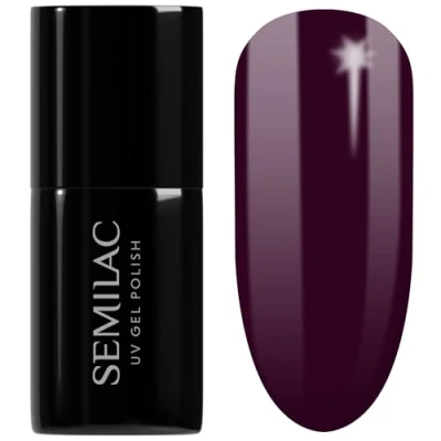 Image de Semilac Vernis à ongles gels semi permanents UV 099 Dark Purple Wine 7ml