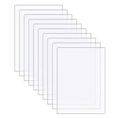Image de Langaelex 10 pièces 180 x 130 1mm Plaque Acrylique Transparente Plexiglas Transparent pour le Remplacement du Verre Cadre Photo, l&#039;affichage des Projets, la Peinture (5 * 7 pouces)