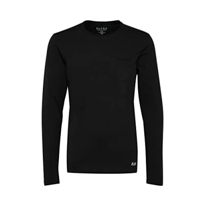 Image de Blend Bhbhnicolai TEE L.S. Tshirt à manches longues, Homme, Taille: XL, Black