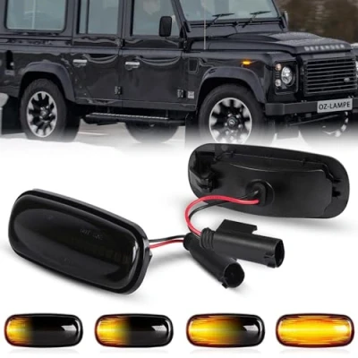 Image de OZ LAMPE Clignotants Lateraux Dynamiques pour Discovery 2 1999 2004,Defernder Freelander 1 2002 2005,Fumée