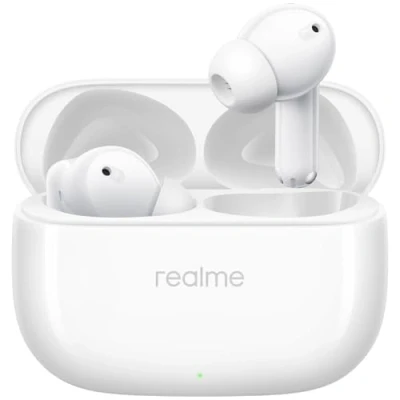 Image de realme T310 Casque Bluetooth 5.4, écouteurs sans fil, annulation du bruit hybride de 46 dB, pilote pour basses dynamiques 12,4 mm, 40 heures lecture totale, résistance à l&#039;eau IPX5, blanc