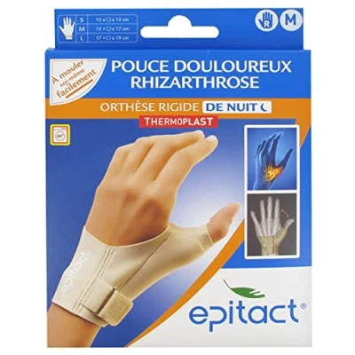 Image de Epitact Orthèse Rigide de Nuit Pouce Douloureux Rhizarthrose Main Droite M