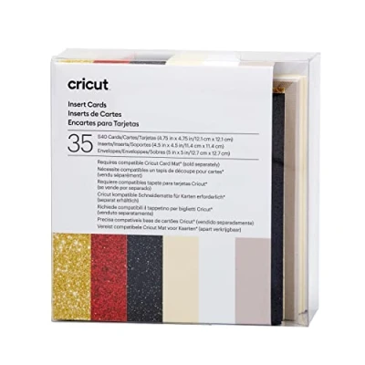 Image de Cricut Insert Cards Glitz &amp; Glam 12,1 cm x (taille S40) 35 pack Pour une utilisation avec le tapis de carte