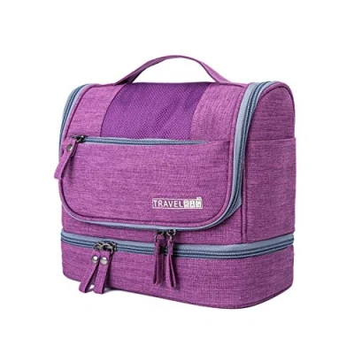 Image de FANDARE Trousse de Toilette FemmeTrousses à Maquillage Sac Cosmétique Homme Vanity Voyage Nécessaire Beauté avec la séparation sèche et Humide Conception Violet