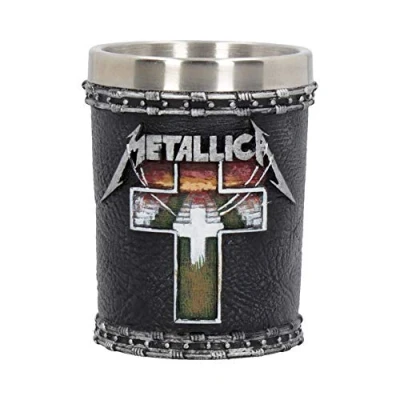 Image de Nemesis Now Metallica Master of Puppets Verre à Liqueur en résine avec Insert Acier Inoxydable Noir Taille Unique B4683N9