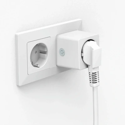 Image de Prise Wifi Mini HAMA Commande Vocale Par Application Blanc Rectangulaire Intérieur