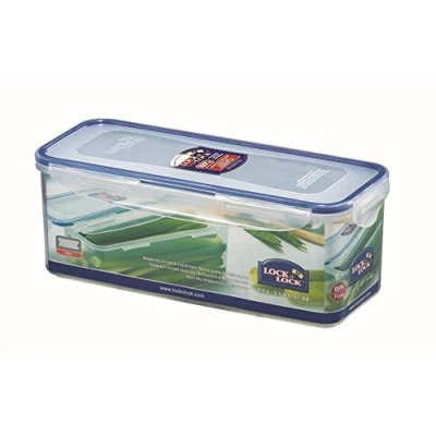 Image de 2 pièces Lock &amp; boîte hermétique, Alimentaire, L, rectangulaire avec Grille d&#039;écoulement, Transparent, 278 x 115 103 mm, Set by Danto