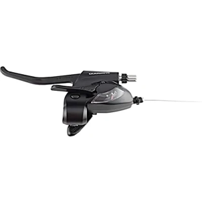 Image de SHIMANO Schalt /Bremshebel &#039;St EF 41&#039; Mod.15 SB verpackt, EZ Fire Plus, für V Brake und mechanischen Scheibenbremsen mit optischer Ganganzeige, 2 Finger, Schwarz, 3 fach, Links