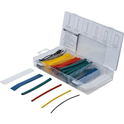 Image de BGS 8123 Assortiment de gaines thermo rétractables couleurs 100 pièces
