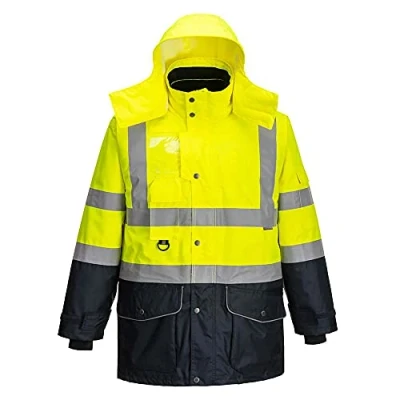 Image de Portwest Parka Haute Visibilité 7 en 1 Traffic Contrast, Couleur: Jaune/Marine, Taille: 4XL, S426YNR4XL