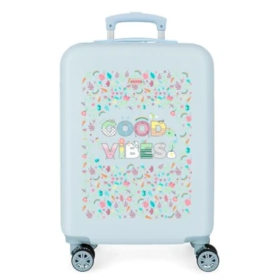 Image de Movom Good Vibes Valise de cabine Léger bleue 38 x 55 20 cm rigide ABS fermeture à combinaison latérale 34 2 kg 4 roues doubles bagage main