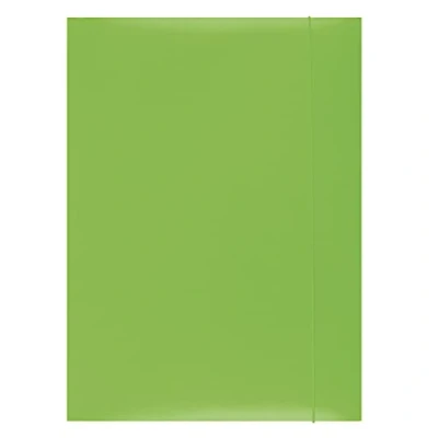 Image de Office Products 21191141 05 Chemise à élastique en carton/laqué Format A4 350 g/m² 3 rabats vert