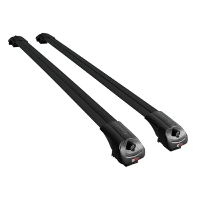 Image de apline Compatible avec A4 (B7) Avant 2005 2007 ACE 1 Barres de Toit Railing Porte Bagages Voiture Noir Aluminium 2
