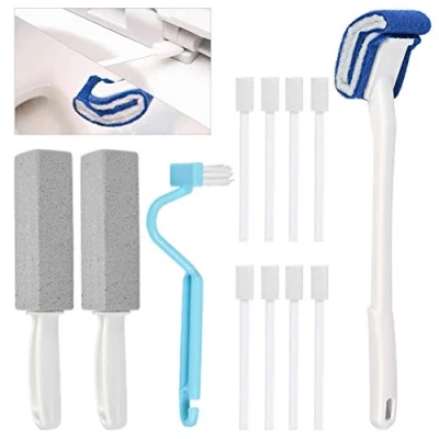 Image de FOCCTS 12Pcs Brosse de Toilette en Pierre Ponce Nettoyage avec Poignée pour Enlever Taches et Anti calcaire Piscine, Plaque Cuisson, Carrelage Cuvette des Toilettes