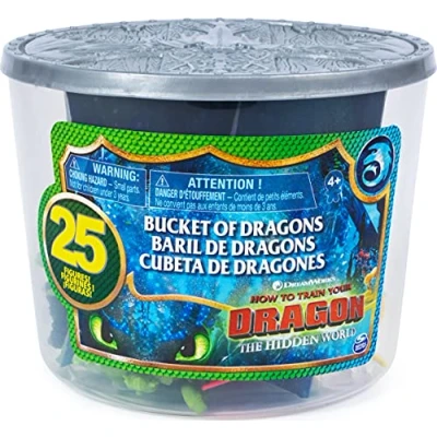 Image de Dragons, Le Monde caché, Seau et Vikings, 25 Personnages à Collectionner, 4 cm de Haut, partir Ans