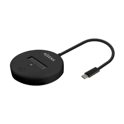 Image de AISENS Asuc M2D013 Bk USB C Dock M.2 (NGFF) SATA/NVMe A USB3.1 Gen2, Noir