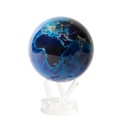 Image de MOVA globe Série Espace extra atmosphérique la Terre nuit 6&quot; avec base, rotatif à énergie solaire, cadeau unique et décoration de maison ou bureau pour hommes, femmes, enfants