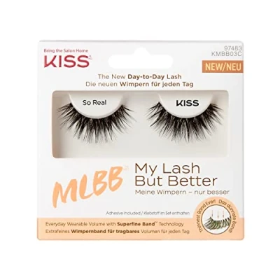 Image de KISS My Lash But Better Collection 1 paire de cils artificiels si réel volume naturel faux lashes avec ruban Flexi, colle pour