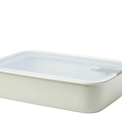 Image de Mepal Boîte de conservation alimentaire EasyClip rangement avec couvercle et fermeture à pression Pour le micro ondes, four vapeur congélateur 2250 ml Nordic white