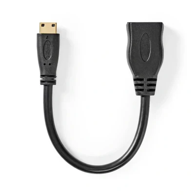 Image de Nedis CVGB34590BK02 câble HDMI 0,2 m Type A (Standard) C (Mini) Noir Neuf
