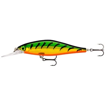 Image de Rapala Leurre de Pêche Shadow Rap Shad Deep Matériel en Balsa Eau Douce Fabriqué Estonie Prof Nage 1.5 1.8 m Taille 9 cm / 12 g Firetiger